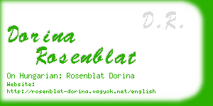 dorina rosenblat business card